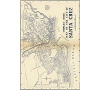 Santa Cruz California Map Journal: Vintage Map Notebook
