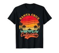 Santa Cruz California Sunset 80s 90s Surfer Summer Sun Camiseta