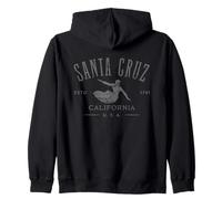 Santa Cruz California Surf Diseño envejecido Sudadera con Capucha