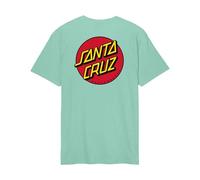 Santa Cruz Camiseta clásica de lunares con logotipo en color verde azulado, verde menta, M