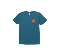 Santa Cruz Camiseta con lunares clásicos y logo azul teja en la parte trasera, Teal, XL