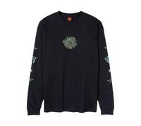 Santa Cruz Camiseta de manga larga Winkowski Dope Planet con estampado gráfico negro de 2 puntos, Negro, L