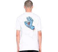 Santa Cruz Camiseta en el pecho de la mano gritando, blanco, XL