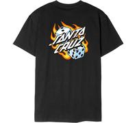 Santa Cruz Camiseta 'Flaming Dice' naranja / negro / offwhite, Talla L