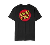 Santa Cruz Classic Dot - Camiseta de manga corta para hombre con logotipo estampado de fondo negro, Negro, M