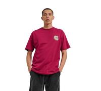 Santa Cruz Flaming Dice Dot Ches - Camiseta, granate, XL