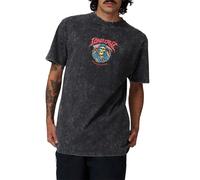 Santa Cruz Fuera De Tiempo Camiseta De Manga Corta Frontal - Lavado Ácido Negro