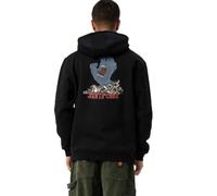 Santa Cruz Kendall Grid - Sudadera con capucha central y estampado de espalda negra, Negro, M