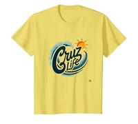Santa Cruz Life Surf Wave Sun Graphic para Hombre Camiseta, Niños, Limón, 6 años