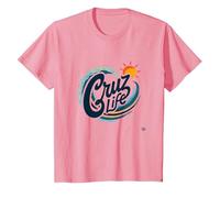 Santa Cruz Life Surf Wave Sun Graphic para Hombre Camiseta, Niños, Rosado, 3 años