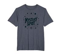 Santa Cruz Mystery Spot Retro Graphic para Hombre Camiseta, Hombre Tallas Grandes, Azul Jaspeado, 3X Alto