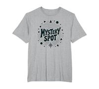Santa Cruz Mystery Spot Retro Graphic para Hombre Camiseta, Hombre Tallas Grandes, Gris Jaspeado, 3X Alto