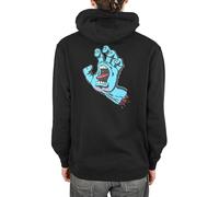 Santa Cruz Screaming Hand Pecho Sudadera con Capucha - Negro