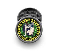 Santa Cruz Shredder Born to Shred - Molinillo para hierbas moleteado superior para un agarre más fuerte, 2 piezas, tamaño mediano 2.2