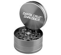 Santa Cruz Shredder Molinillo de especias y hierbas de metal con parte superior moleteada para un agarre más fuerte, 3 piezas, tamaño grande, 2.7 pulgadas (gris)