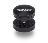 Santa Cruz Shredder Molinillo de hierbas de metal con parte superior moleteada para un agarre más fuerte, 2 piezas de 2.7 pulgadas (negro)