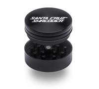 Santa Cruz Shredder Molinillo de hierbas de metal con parte superior moleteada para un agarre más fuerte, 2 piezas de 2.2 pulgadas (negro)