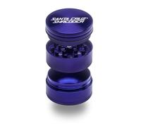 Santa Cruz Shredder Molinillo de hierbas y especias de 3 piezas, mediano, 2 1/8 pulgadas, agarre superior y aluminio (morado)