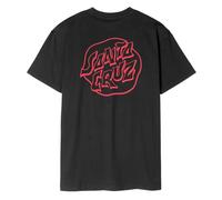 Santa Cruz Skateboards Fever Dream Mono Dot - Camiseta para hombre, 100% algodón orgánico, estampado de pecho y espalda, Negro, L