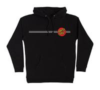 SANTA CRUZ Sudadera clásica con capucha para hombre, diseño de lunares, Negro, XX-Large