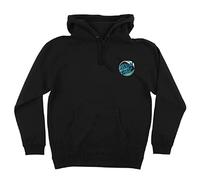 Santa Cruz Sudadera con Capucha para Hombre, diseño de Lunares ondulados, Negro -, Large