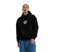 Santa Cruz Sudadera con capucha tallada MFG con logotipo estampado en el pecho, color negro, Negro, M