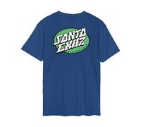 Santa Cruz Vertigo Dot - Camiseta de skate con estampado de fondo azul marino, azul marino, L