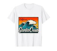 Santa Cruz Vintage Palms Retro Atardecer California Camiseta