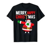 Santa Dab Dance cree en Jesús Feliz Navidad Cristiano Camiseta gráfica económica, Hombre, Negro, XL