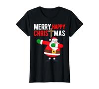 Santa Dab Dance cree en Jesús Feliz Navidad Cristiano Camiseta gráfica económica, Mujer, Negro, XL