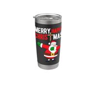 Santa Dab Dance cree en Jesús Feliz Navidad Cristiano Vaso térmico de acero inoxidable de doble pared