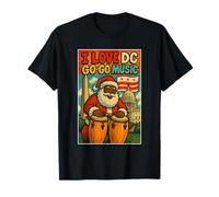 Santa DC Go-Go Music- Ropa Urbana navideña Camiseta