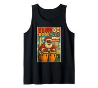 Santa DC Go-Go Music- Ropa Urbana navideña Camiseta sin Mangas