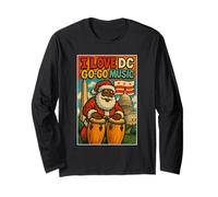 Santa DC Go-Go Music- Ropa Urbana navideña Manga Larga