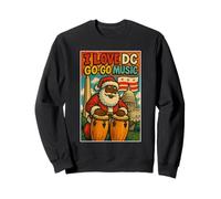 Santa DC Go-Go Music- Ropa Urbana navideña Sudadera