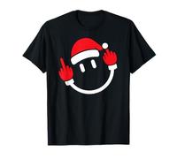 Santa Dedo Medio Flip Off | Navidad blasfemia Navidad Camiseta