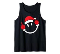 Santa Dedo Medio Flip Off | Navidad blasfemia Navidad Camiseta sin Mangas