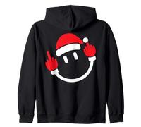 Santa Dedo Medio Flip Off | Navidad blasfemia Navidad Sudadera con Capucha