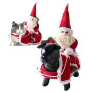 Santa Dog Costume, Christmas Pet Clothes, Riding Pet Outfit, Funny Pet Dressing Up Outfit, Holiday Dog Costume, Pet Santa Hat, Small Medium Large Dog Costume, Cosplay Costume For Pets