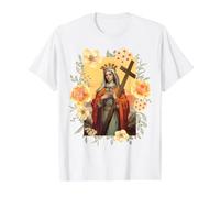 Santa Elena La Verdadera Cruz e Iglesia del Santo Sepulcro Camiseta gráfica económica, Hombre, Blanco, M
