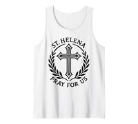 Santa Elena ruega por Nosotros Cruz Religiosa católica Camiseta sin Mangas