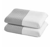 Santa Eulalia Pack 2 Almohada Viscoelástica Sueño Reparador Antidor Sudor Carbono Perforada Memoria Inteligente Ergonómica Postura Correcta Cervical Firmeza Media Funda Sellada Española Dormir Mejor
