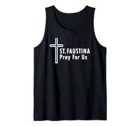 Santa Faustina ruega por Nosotros Cruz de la Divina Misericordia Camiseta sin Mangas