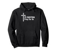 Santa Faustina ruega por Nosotros Cruz de la Divina Misericordia Sudadera con Capucha