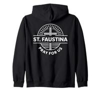 Santa Faustina ruega por Nosotros Divina Misericordia Católica Sudadera con Capucha