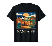 Santa Fe Nuevo México Vintage Desert Travel Design Camiseta