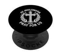 Santa Filomena ruega por Nosotros Cruz Religiosa católica PopSockets PopGrip Adhesivo
