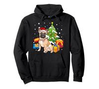 Santa French Bulldog Dog Christmas Tree Gifts Xmas Matching Sudadera con Capucha