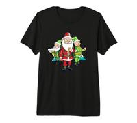 Santa Geocaching con Sus Elfos - Christmas Geocaching Camiseta Premium