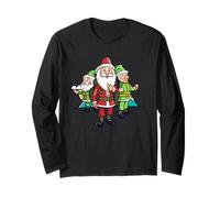Santa Geocaching con Sus Elfos - Christmas Geocaching Manga Larga